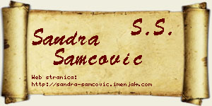 Sandra Samčović vizit kartica